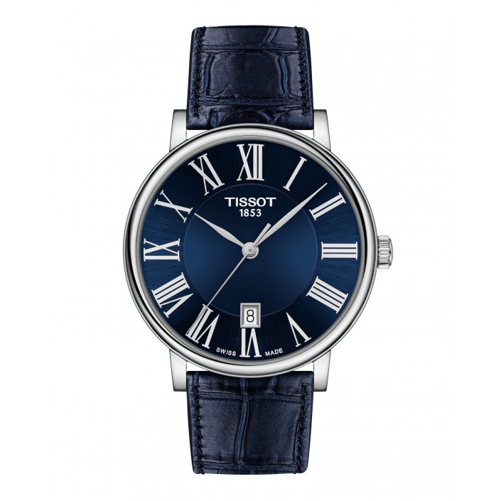 T1224BSL STEEL & LEATHER-BLUE DIAL 40 MM AUTOMATIC CARSON TISSOT