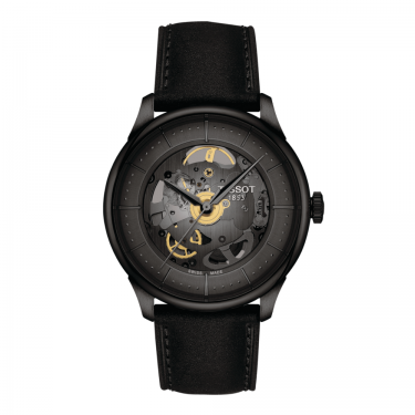 Rellotge Tissot Chemin des Tourelles Squelette | 39 mm | PVD Negre | Automàtic | T1398363644100