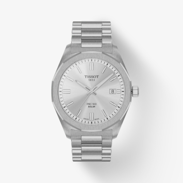 Reloj PRC 100 Solar Quartz 39 mm con esfera azul Tissot