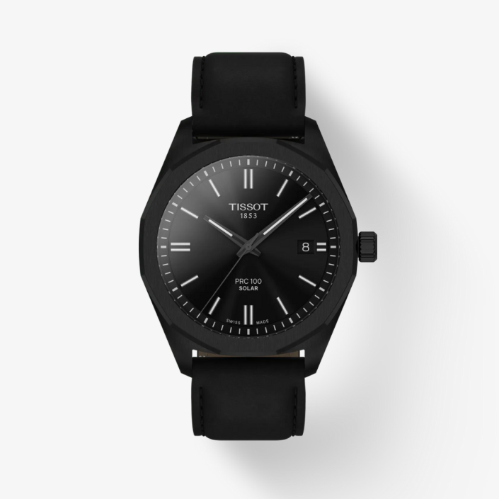 Reloj PRC 100 Solar Quartz 39 mm negro Tissot