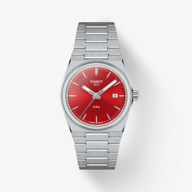 Reloj PRX Quartz 35mm con esfera roja Tissot