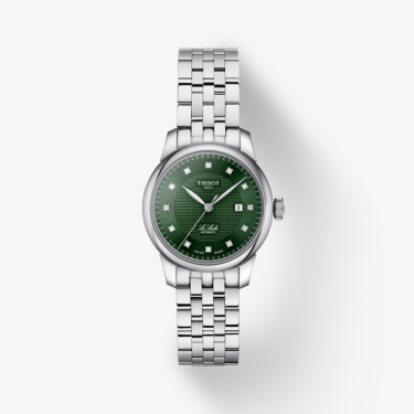 Reloj Le Locle Automatic Lady 29 mm con diamantes y esfera verde Tissot