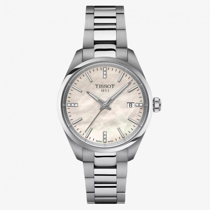 Montre PR 100 Quartz 34mm avec Nacre et Diamants Tissot T1502101111600