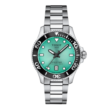 Montre Seastar 1000 Quartz PVD or rose et cadran nacre blanche 36 mm Tissot