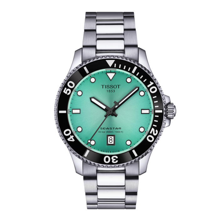 Reloj Acero esfera negra 40 mm Seastar 1000 Tissot