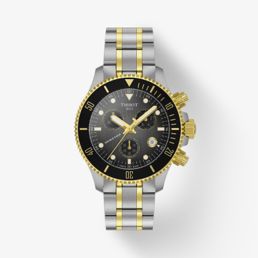Reloj Seastar 1000 Quartz Chronograph PVD oro amarillo 38mm Tissot