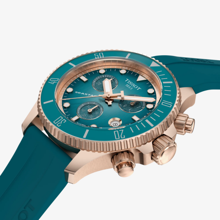 Montre Seastar 1000 Quartz 38 mm avec cadran turquoise Tissot