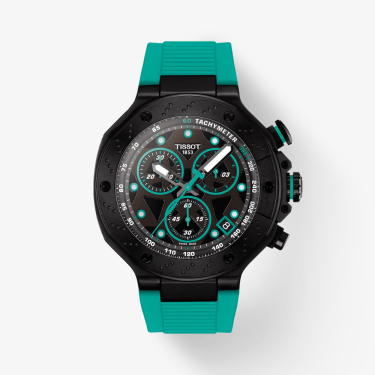 Reloj T-Race Quartz Chronograph 45 mm en negro y verde Tissot 