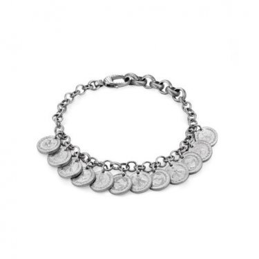 BRACELET SILVER COIN CHARM LINE GUCCI