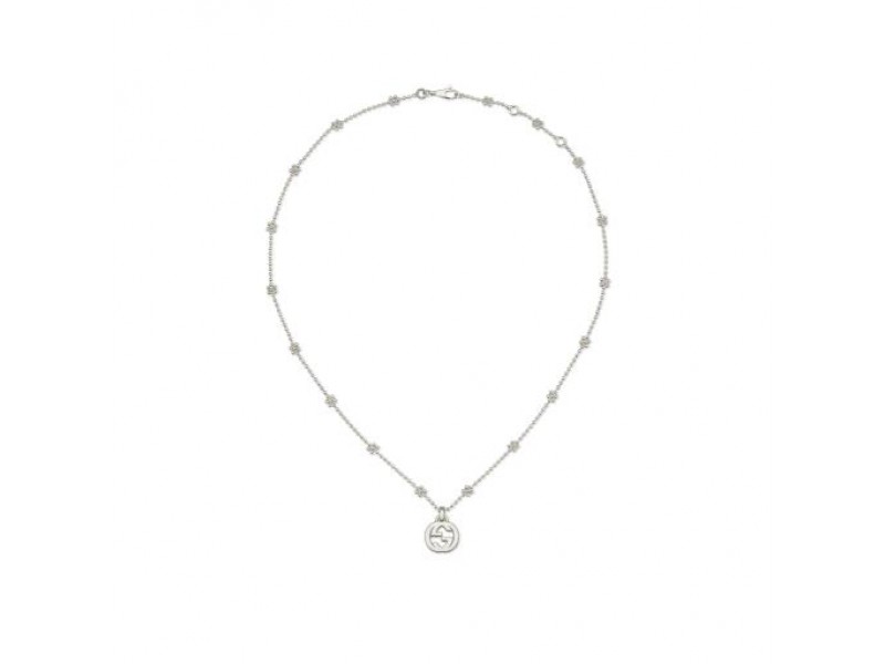 NECKLACE SILVER INTERLOCKING GUCCI