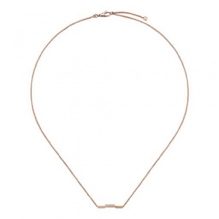 NECKLACE BAR PINK GOLD LINK TO LOVE GUCCI