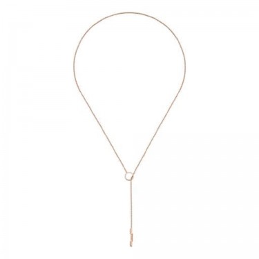 LARIAT NECKLACE PINK GOLD LINK TO LOVE GUCCI
