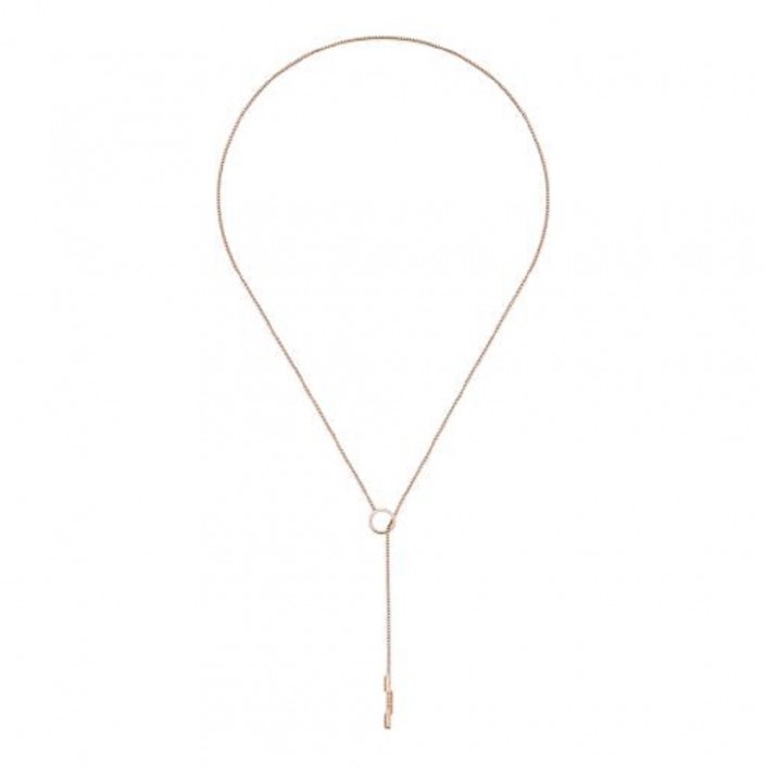 LARIAT NECKLACE PINK GOLD LINK TO LOVE GUCCI
