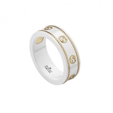 Gucci Icon ring in yellow gold & white zirconia