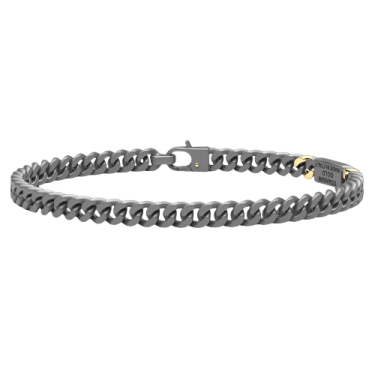 Men's Zancan Titanium Bracelet with 18k Yellow Gold Details