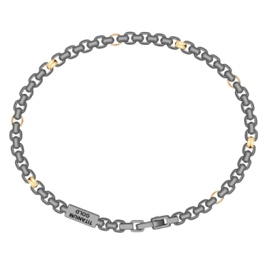 Contemporary Zancan Bracelet in 18k Yellow Gold and Titanium