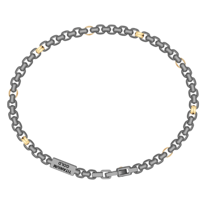 Contemporary Zancan Bracelet in 18k Yellow Gold and Titanium