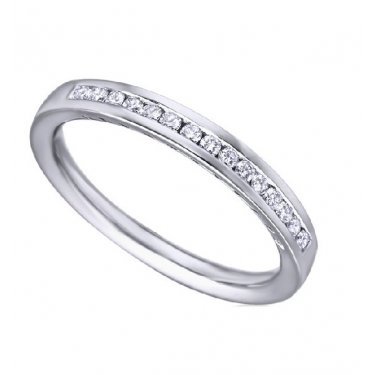 Alianza de oro blanco y Diamantes Suissa Joiers