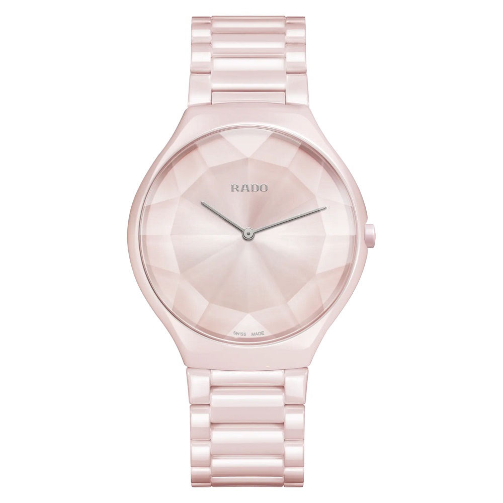 Rose Ceramic Watch Faceted Sapphire Crystal Great Gardens True