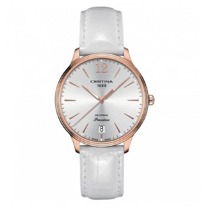 CE0218-10 STEEL & PVD ROSE GOLD-LEATHER 38 MM DS DREAM LADY CERTINA
