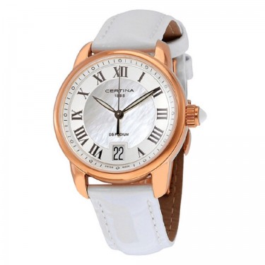CE0252 STEEL & PVD ROSE GOLD-LEATHER 36 MM DS PODIUM LADY CERTINA