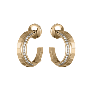 Chopard Ice Cube Arracades Or Rosa 18kt Diamants