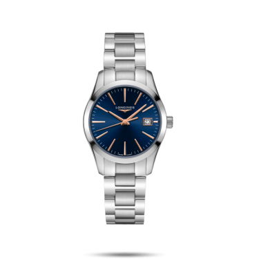 STEEL WATCH & BLUE DIAL 34 MM CONQUEST CLASSIC LONGINES L2386 
