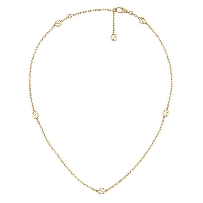 Collaret Gucci Interlocking or groc 18 k amb detalls GG