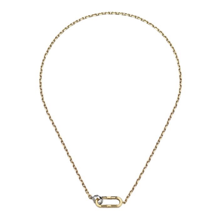 Collar cadena Gucci Link to Love oro rosa y blanco 18 ct