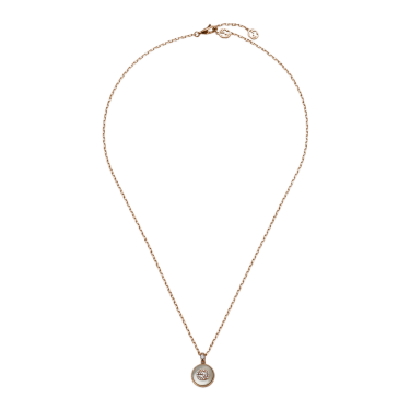 Collar Gucci Interlocking oro rosa 18 k con diamantes