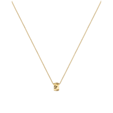 Icon necklace 18k yellow gold with perforated GG