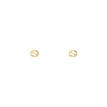 Pendientes Gucci Interlocking oro blanco 18 ct (6,5 mm)