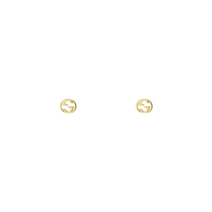 Pendientes Gucci Interlocking oro blanco 18 ct (6,5 mm)