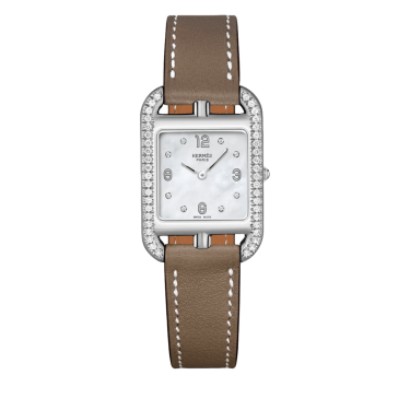 Hermès Cape Cod 31 mm acier serti diamants cadran nacre