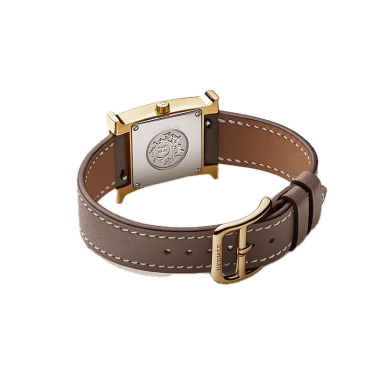 Heure H small yellow gold-plated with Swift Etoupe Heure H small yellow gold-plated with Swift Etoupe