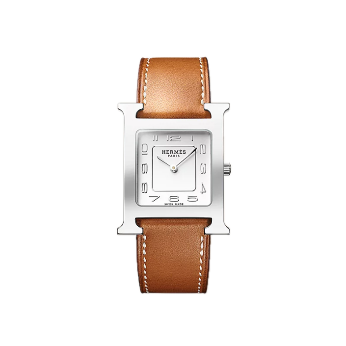 Heure H 30 × 26 mm watch steel with Barenia strap
