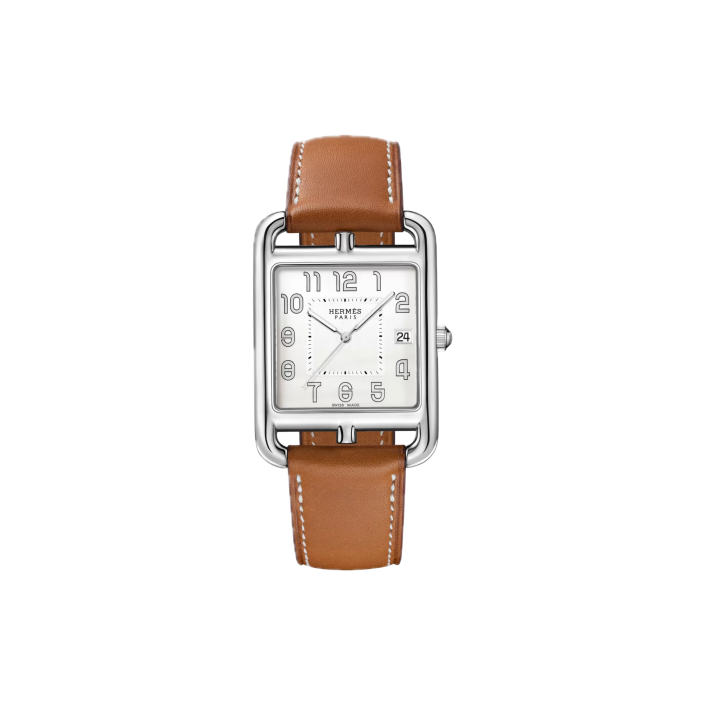 Hermès Cape Cod XL acero esfera opalina y Barenia Hermès Cape Cod XL acero esfera opalina y Barenia