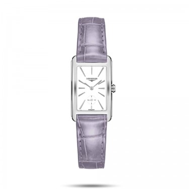 STEEL WATCH & LILAC DIAL LEATHER DOLCEVITA LONGINES L5512L 