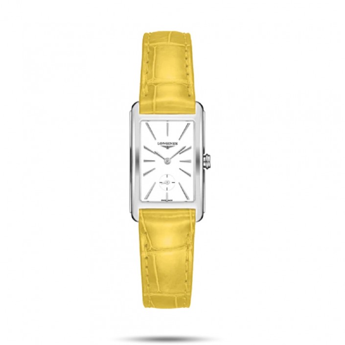 L5512Y STEEL & YELLOW DIAL LEATHER  DOLCEVITA LONGINES