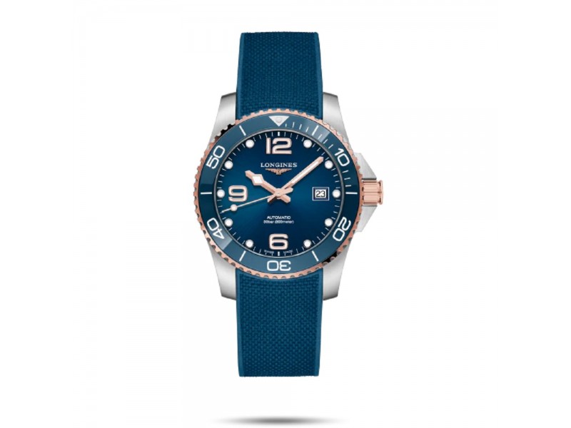 Longines blue rubber strap best sale