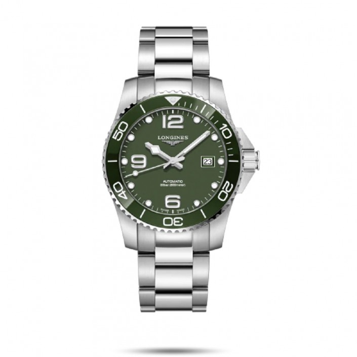 WATCH L3782SG STEEL GREEN CERAMIC 41 MM HYDROCONQUEST LONGINES