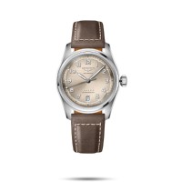 STEEL WATCH LEATHER CHAMPAGNE DIAL 37MM