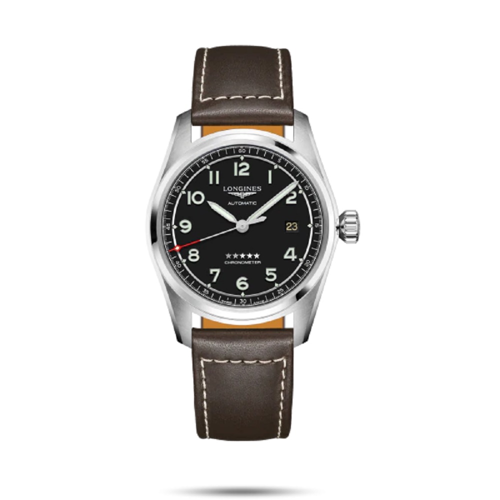 WATCH L3810BL STEEL LEATHER 40 MM AUTOMATIC CHRONOMETER SPIRIT