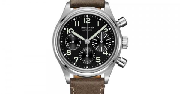 WATCH L2816SL STEEL LEATHER AVIGATION BIGEYE