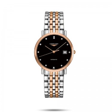 STEEL WATCH & ROSE GOLD PLATED-DIAMONDS 37 MM THE ELEGANT COLLECTION LONGINES L4810SD 