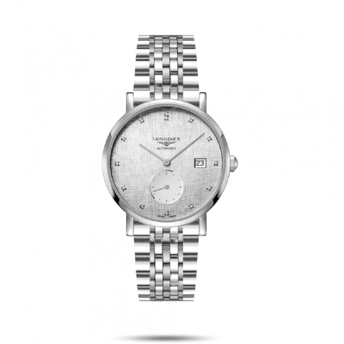 Steel watch silver dial diamonds The Elegant Collection Longines