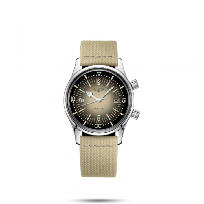 Rellotge acer corretja sintètica beix Legend Diver Longines