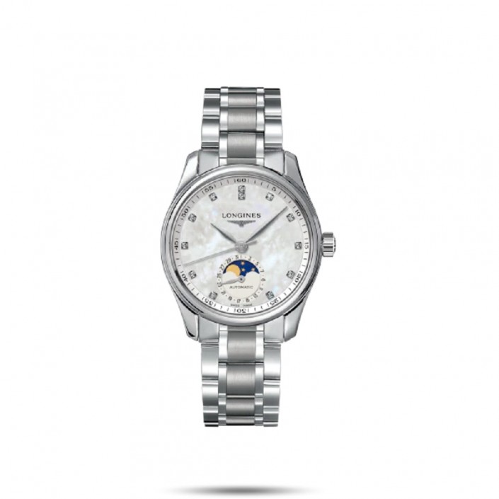 Reloj de Acero & Diamante-Nácar Master Collection Longines