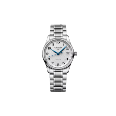 Longines Master Collection 34 mm — automatic silver “barleycorn” dial watch