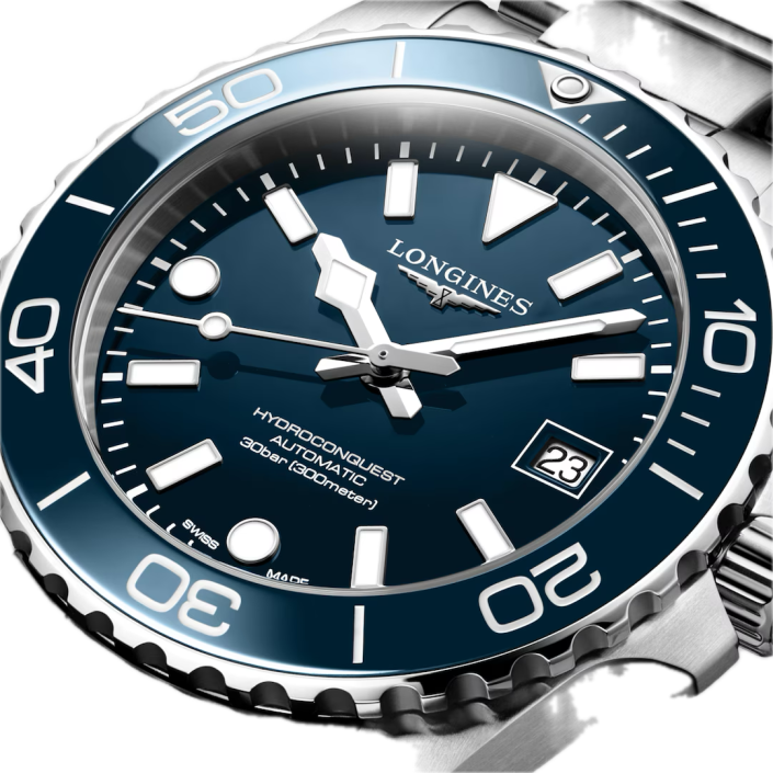 Longines HydroConquest Automatique 39 mm Bleu en acier inoxydable et céramique